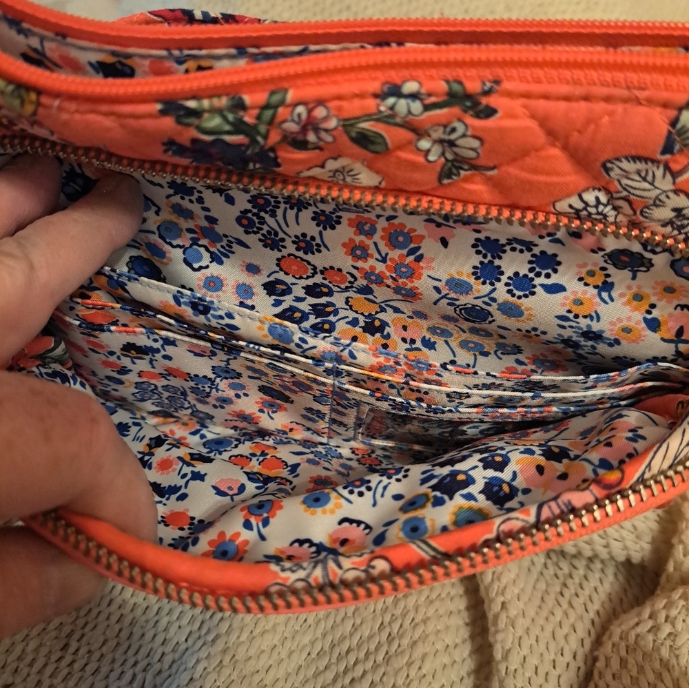 Vera Bradley Coral Floral Crossbody Purse With Adjustable Strap - Picture 5 of 8